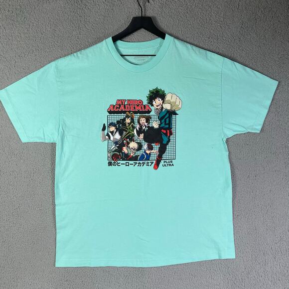 My Hero Academia T-Shirt XXL Mint Green‎ Anime Graphic Tee Funimation Mens Shirt - Picture 4 of 6